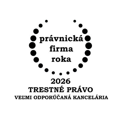 Právnická firma roka 2026 - Trestné právo